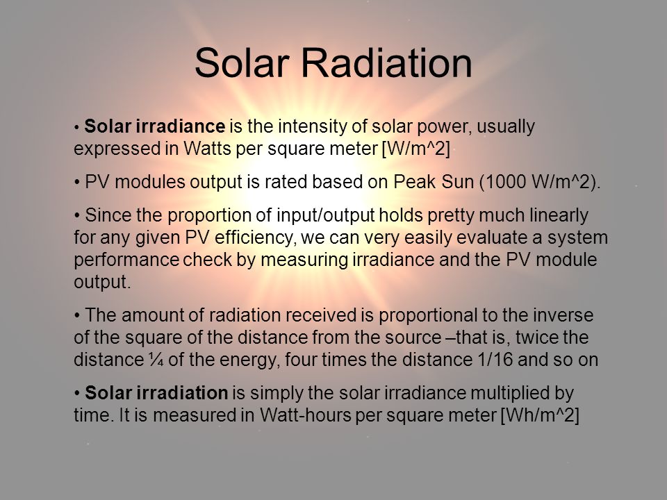 Solar Radiation Solar Radiation - ppt video online download
