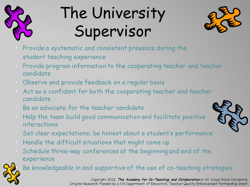 The University Supervisor