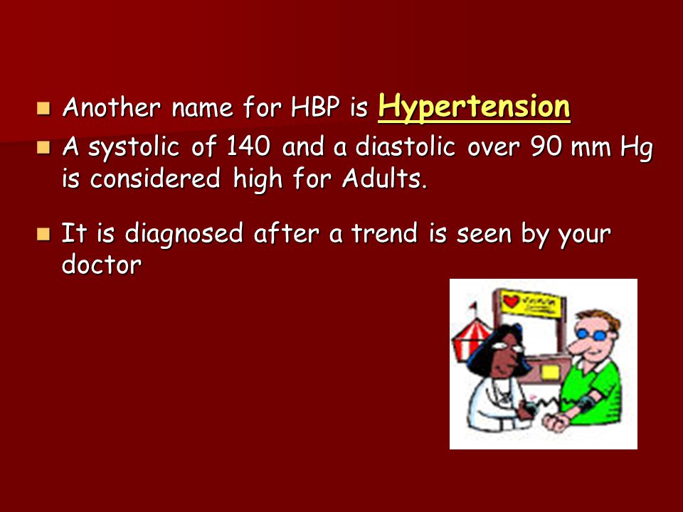 Another name for HBP is Hypertension