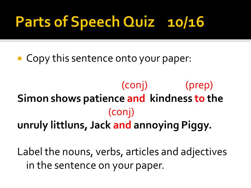 Parts of Speech. - ppt video online download