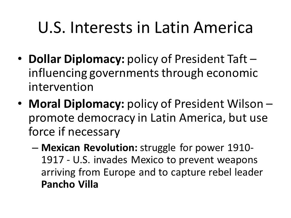 U.S. Interests in Latin America