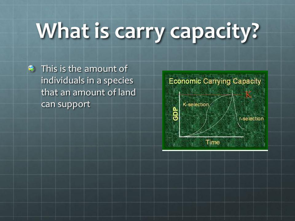 What is carry capacity.