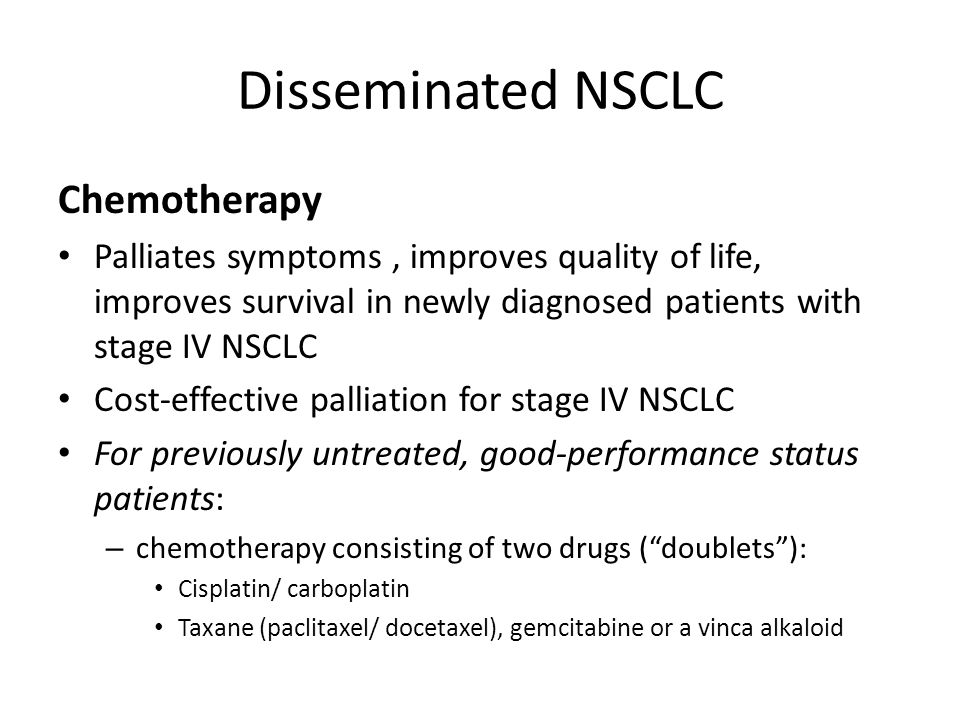 Disseminated NSCLC Chemotherapy