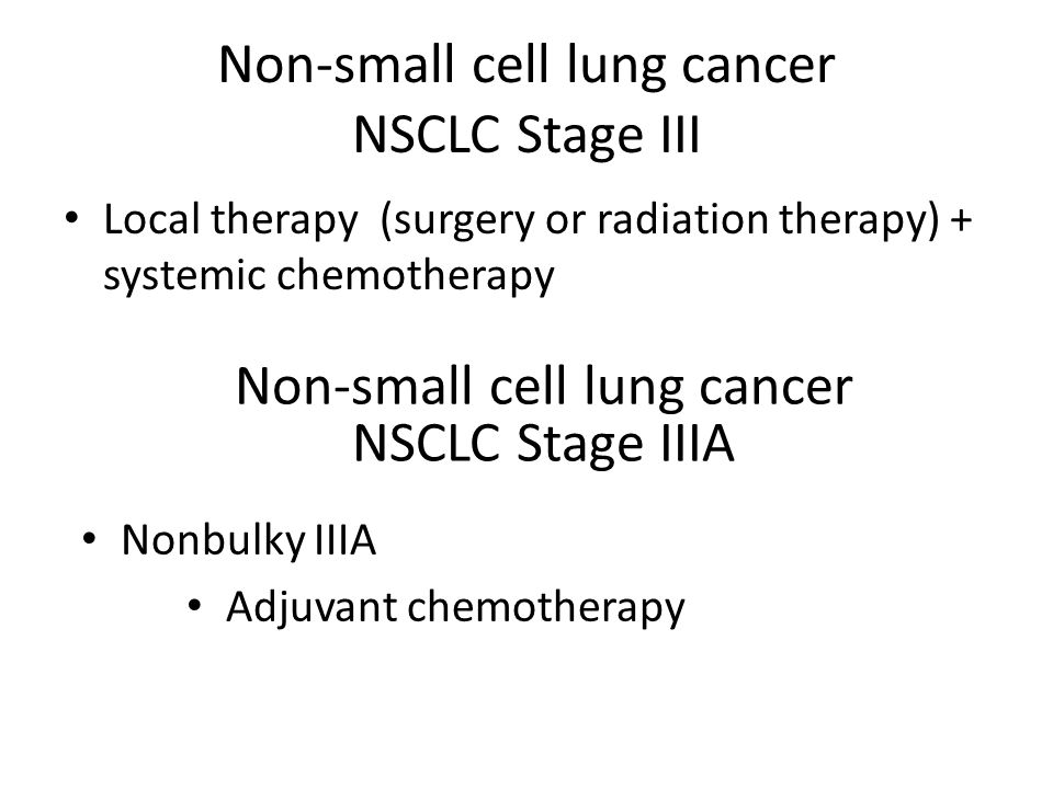 Non-small cell lung cancer NSCLC Stage III