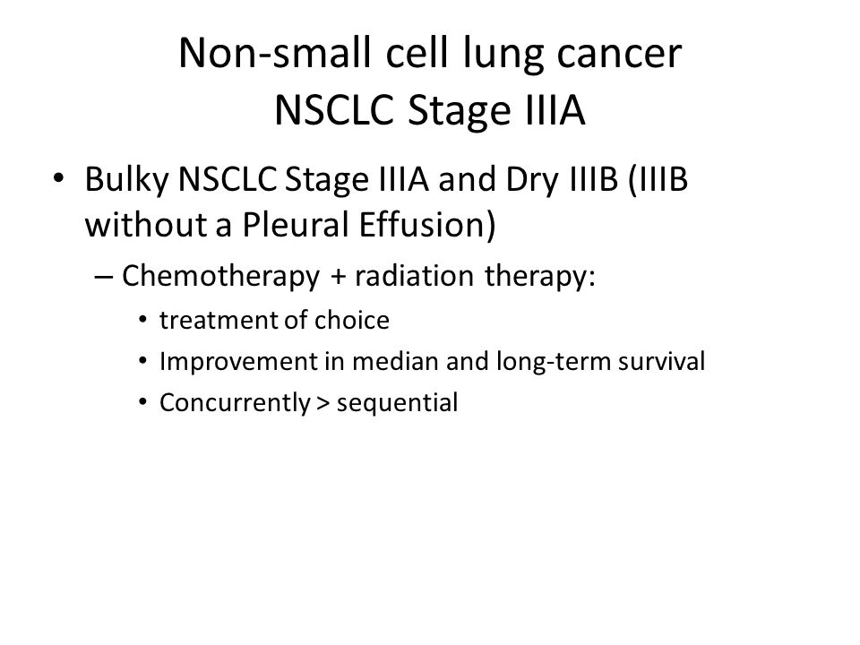 Non-small cell lung cancer NSCLC Stage IIIA