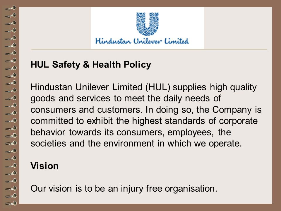 HUL Safety & Health Policy