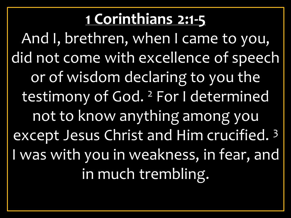 1 Corinthians 2:1-5