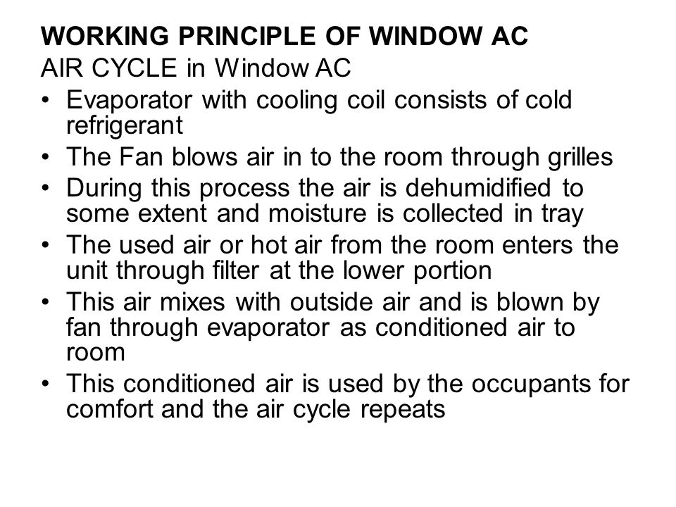 window air conditioning system ppt