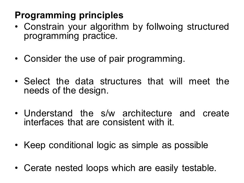 Programming principles