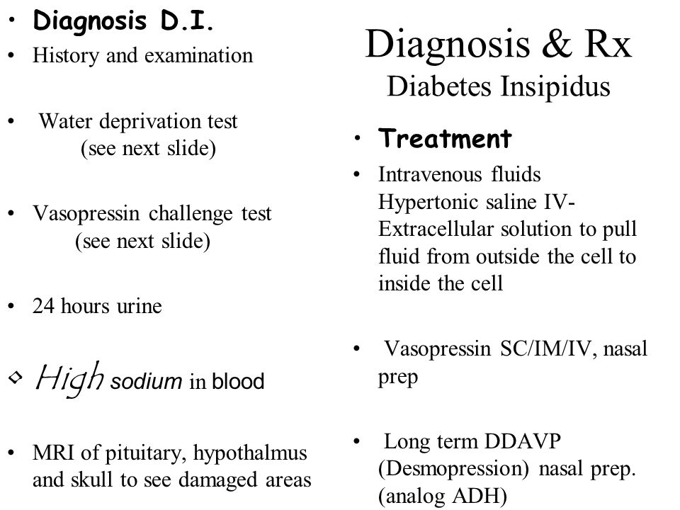 Heal diabetes insipidus