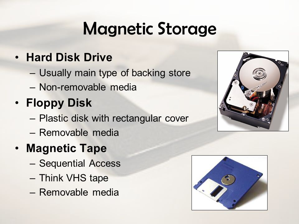 Magnetic Storage Hard Disk Drive Floppy Disk Magnetic Tape