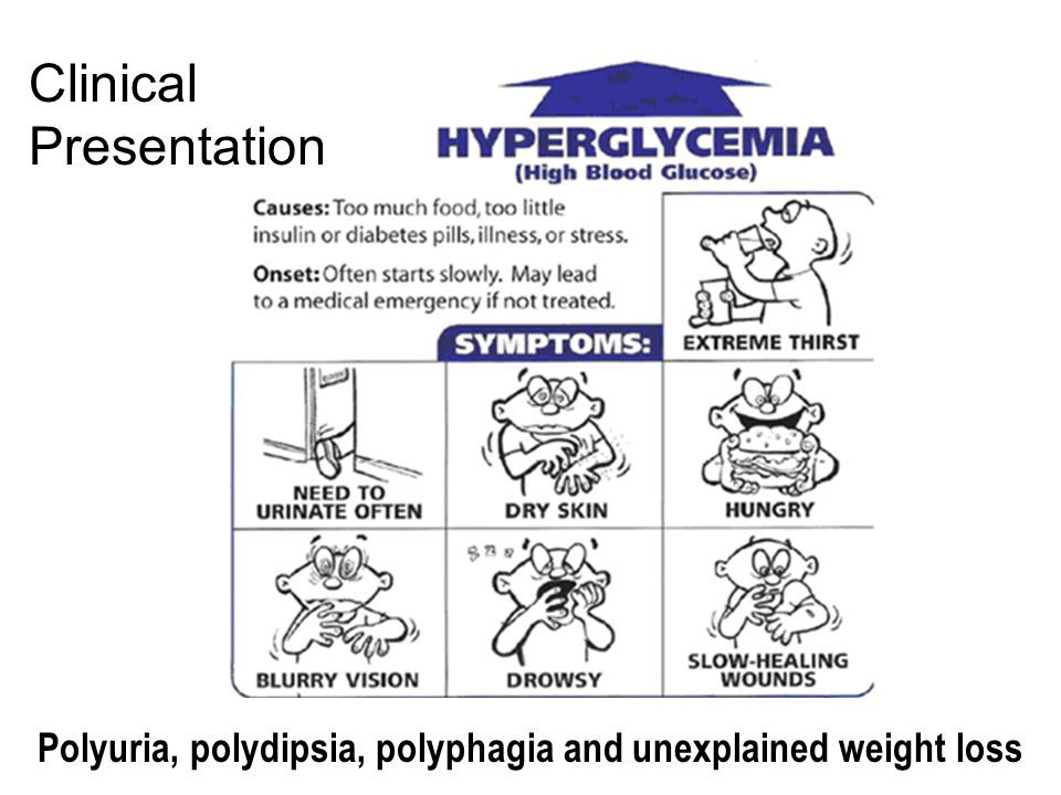 poluria polyfagia polydipsia pierdere în greutate