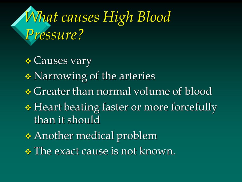 What causes High Blood Pressure