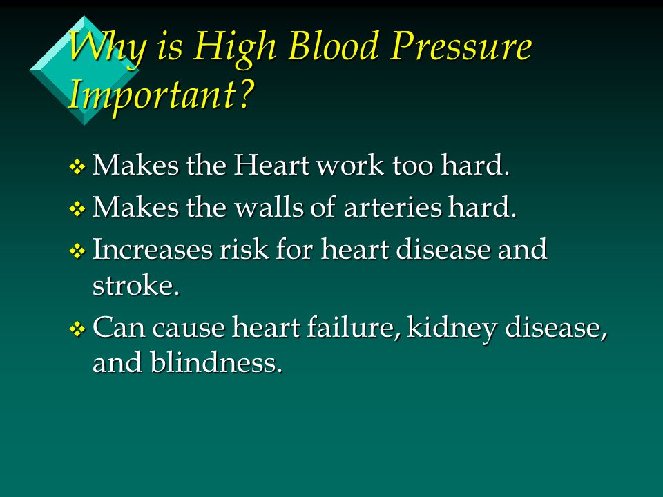 Why is High Blood Pressure Important