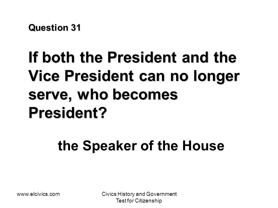 the Speaker of the House