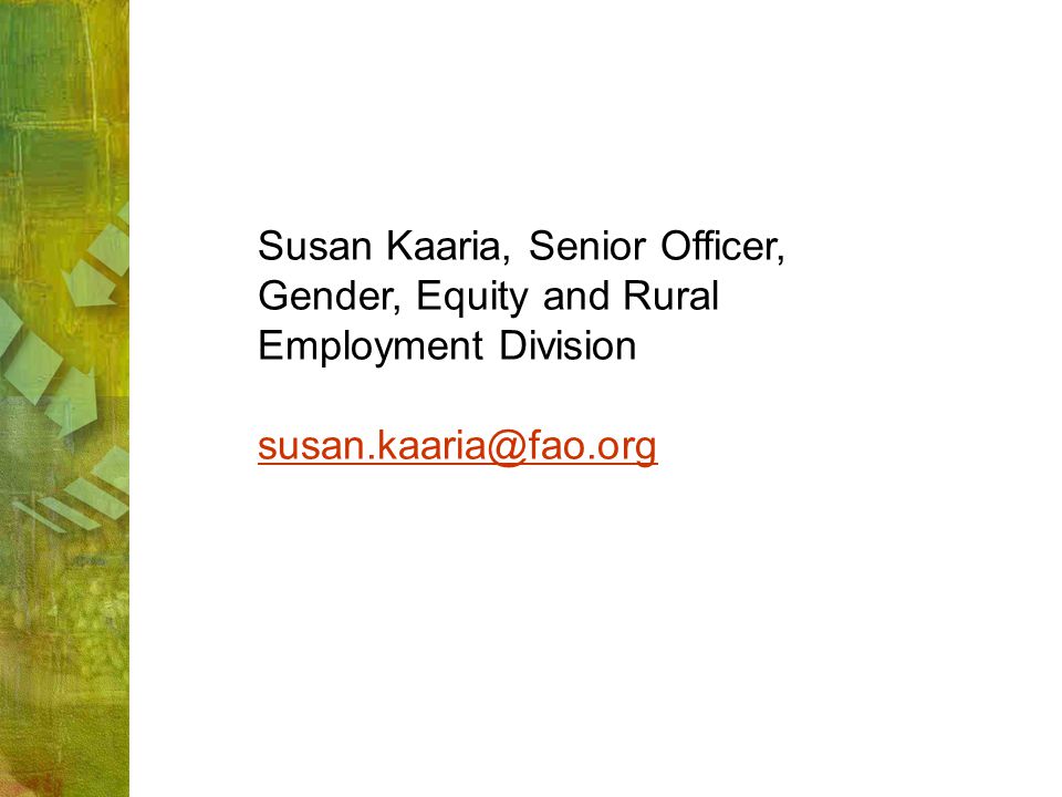 Susan Kaaria, Senior Officer,