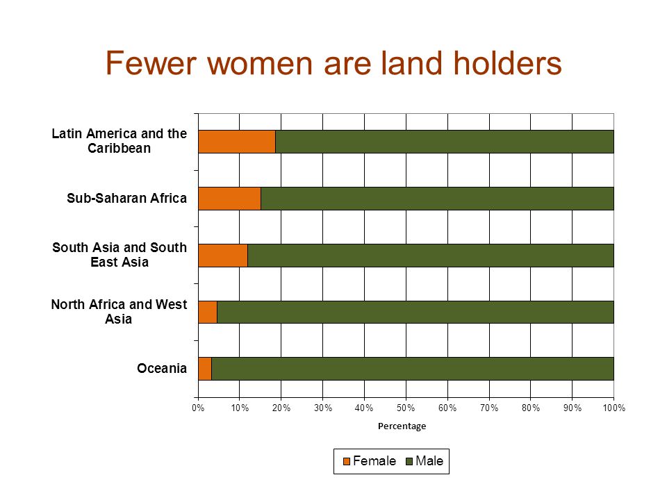 Fewer women are land holders