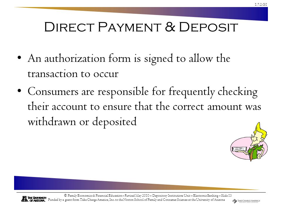 Direct Payment & Deposit