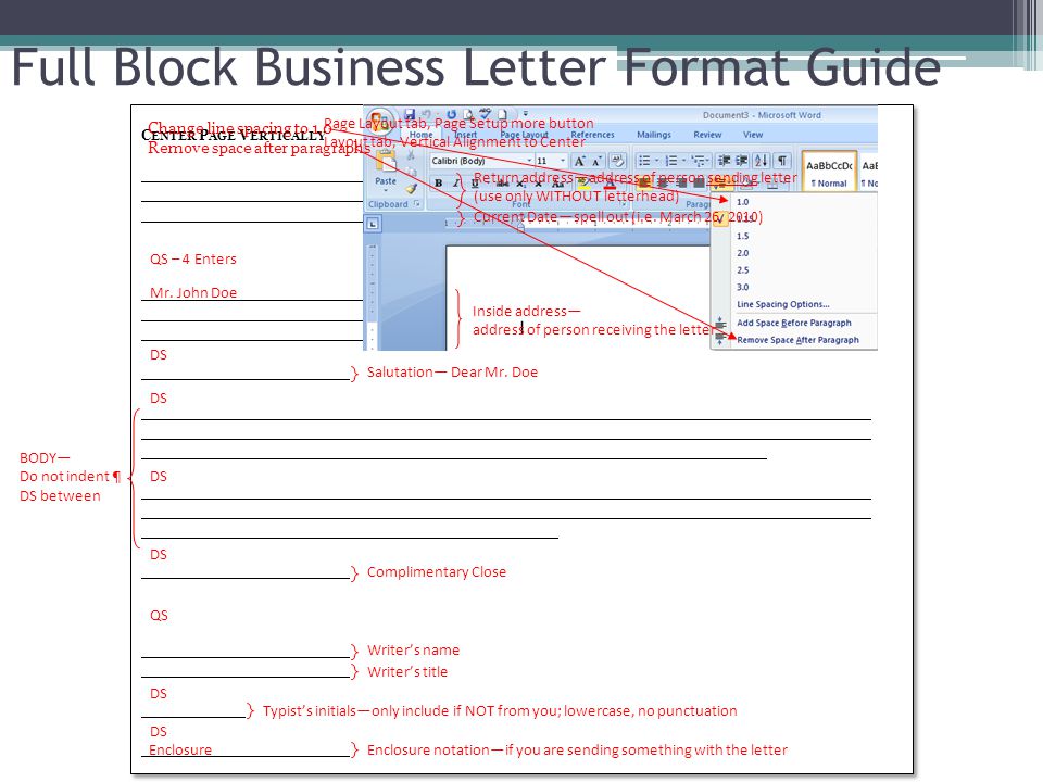 Full Block Business Letter Format Guide