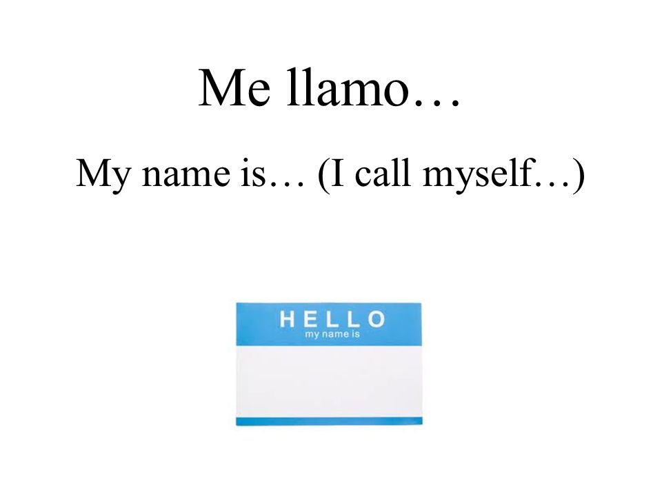 My name is… (I call myself…)