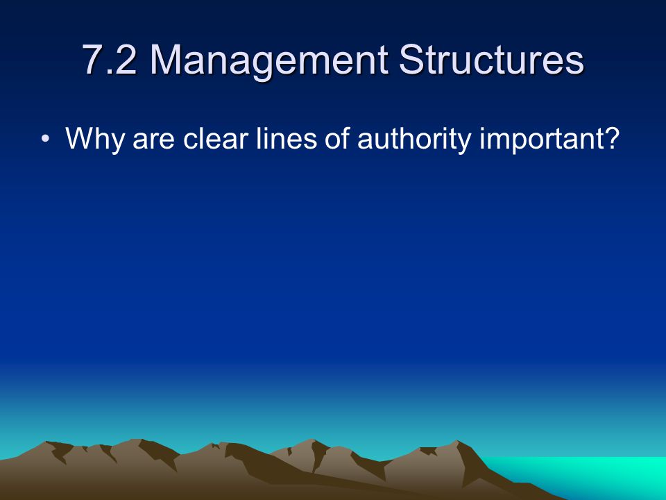 7.2 Management Structures