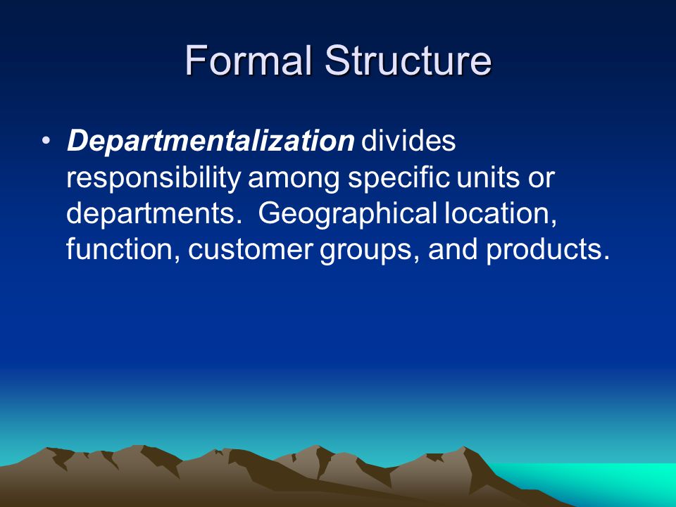 Formal Structure