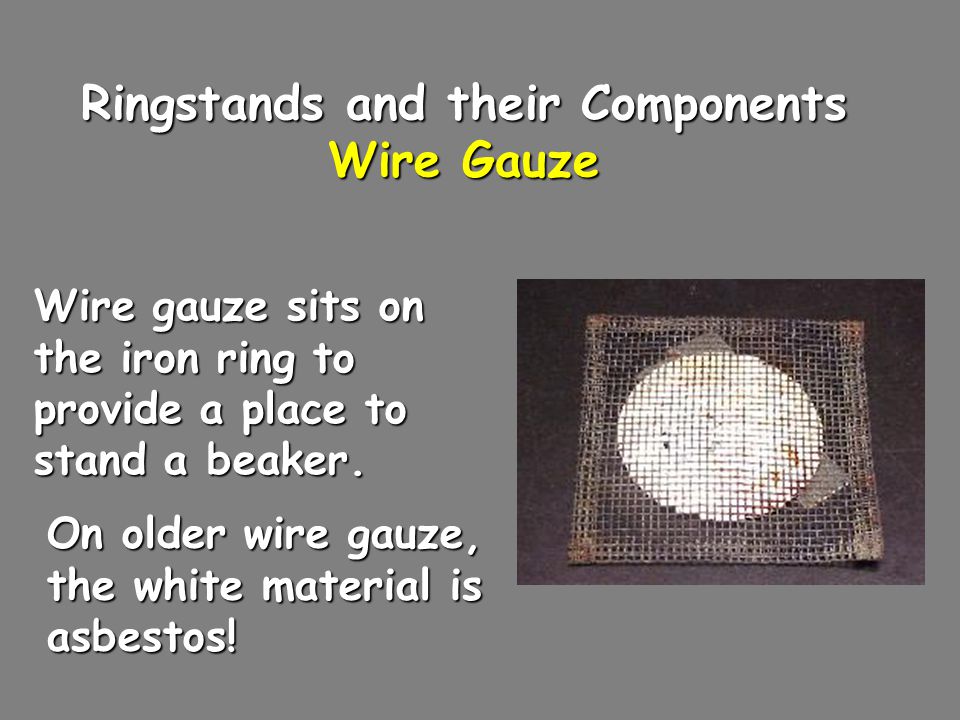 Ringstands and their Components Wire Gauze
