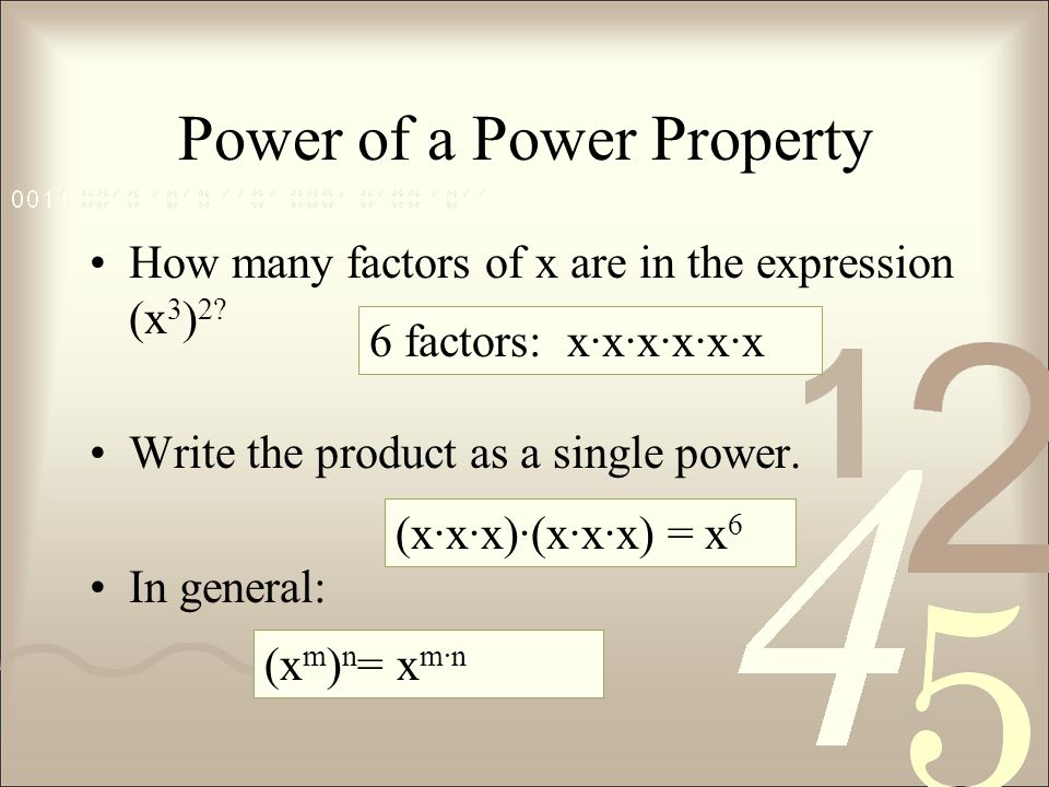 Power of a Power Property