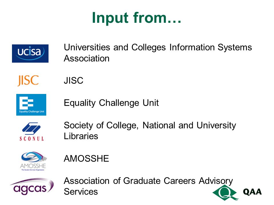 Input from… Universities and Colleges Information Systems Association