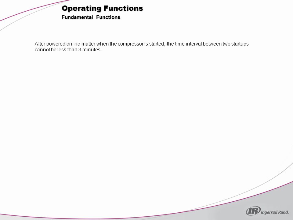 Operating Functions Fundamental Functions