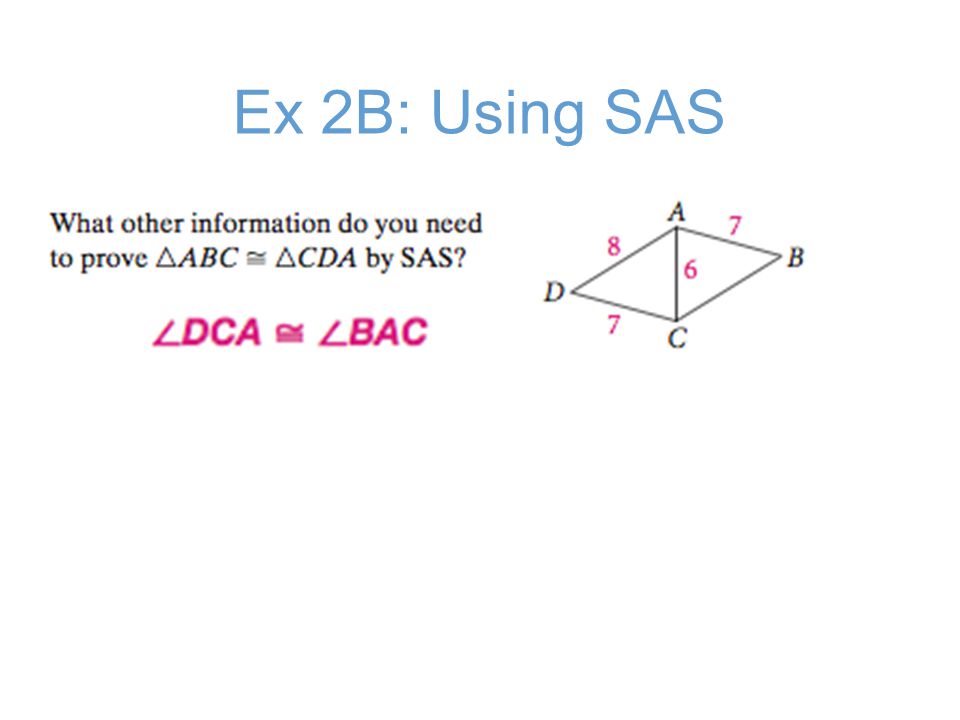 Ex 2B: Using SAS