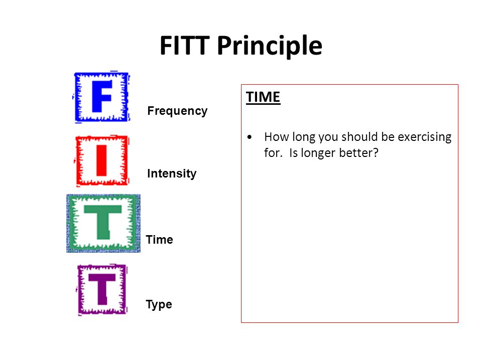 The FITT Principle F – Frequency Definition: How often you work out? - ppt  download