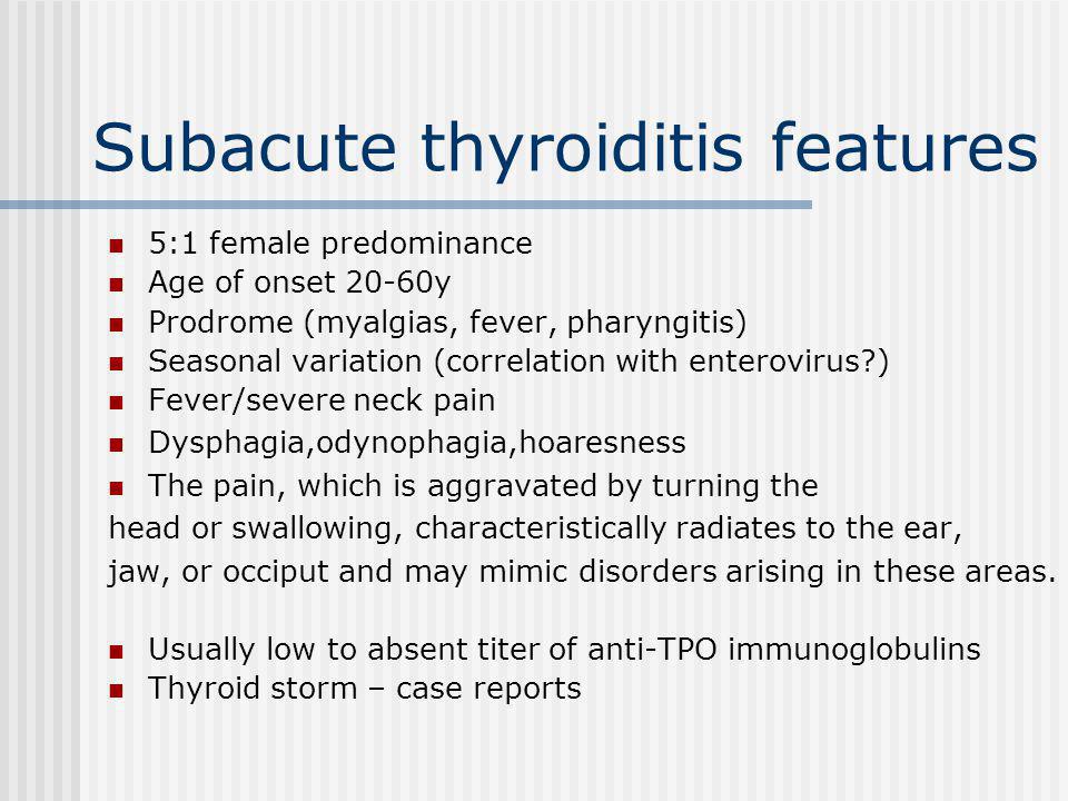 subacute thyroiditis recovery time