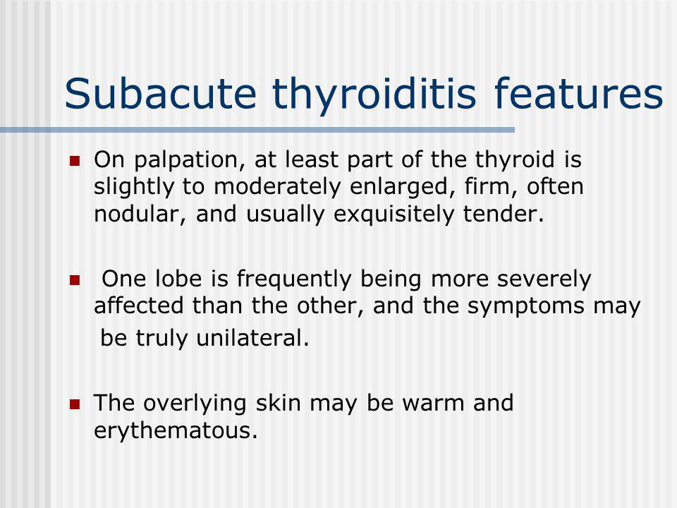 subacute thyroiditis and nodules
