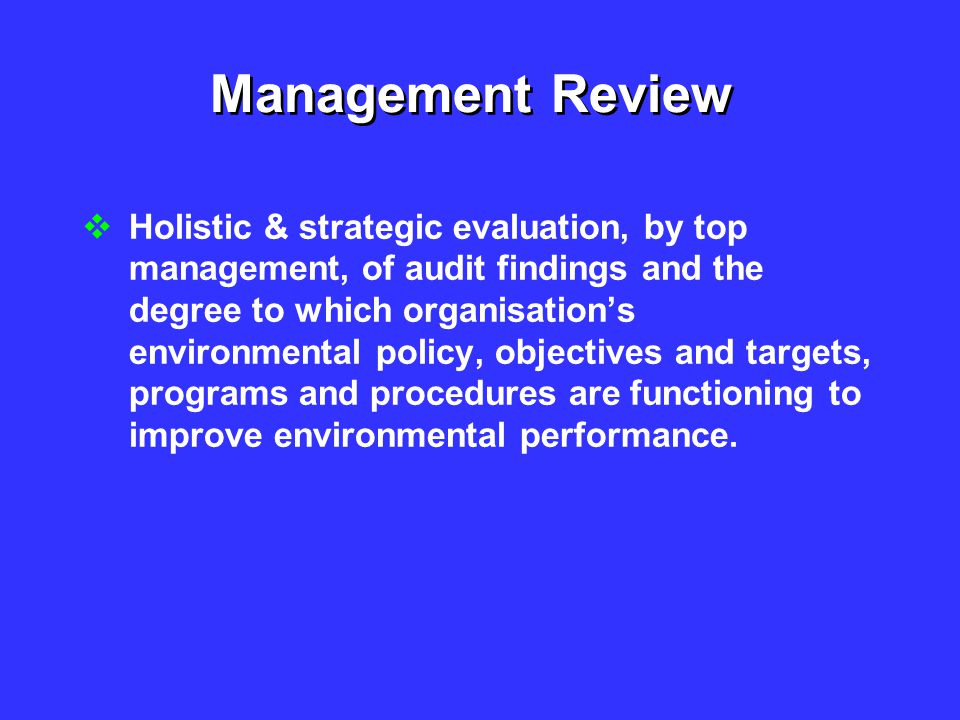 Management Review