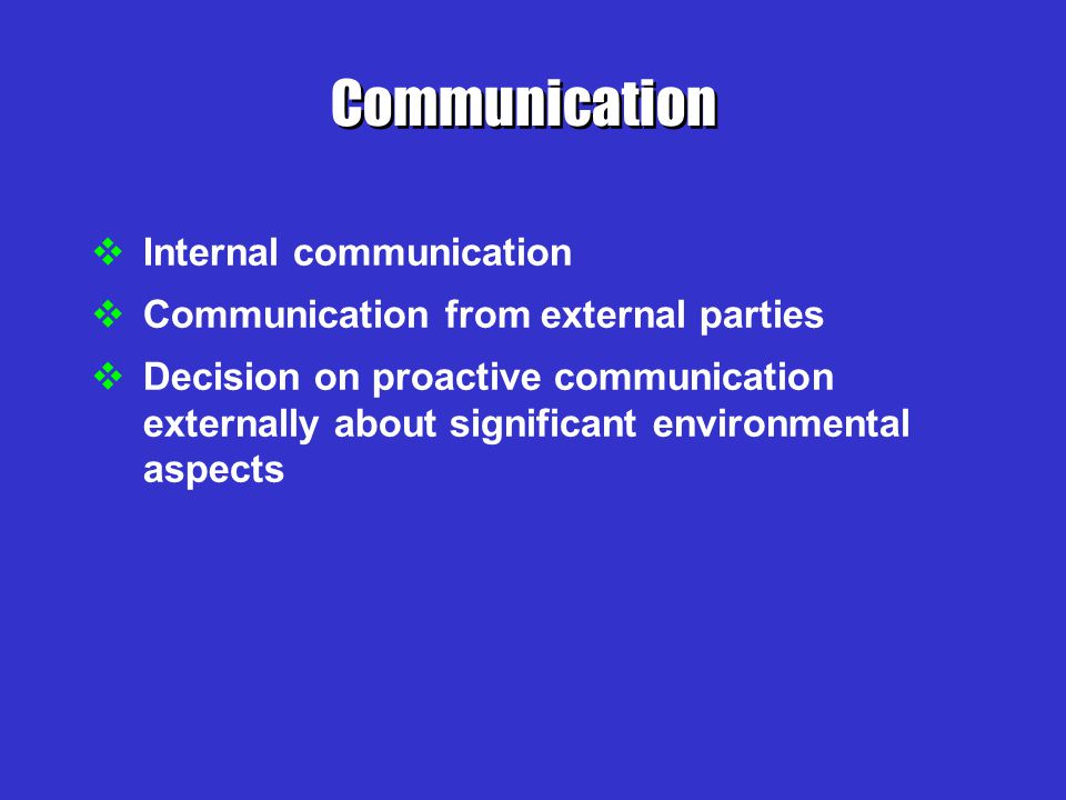 Communication Internal communication