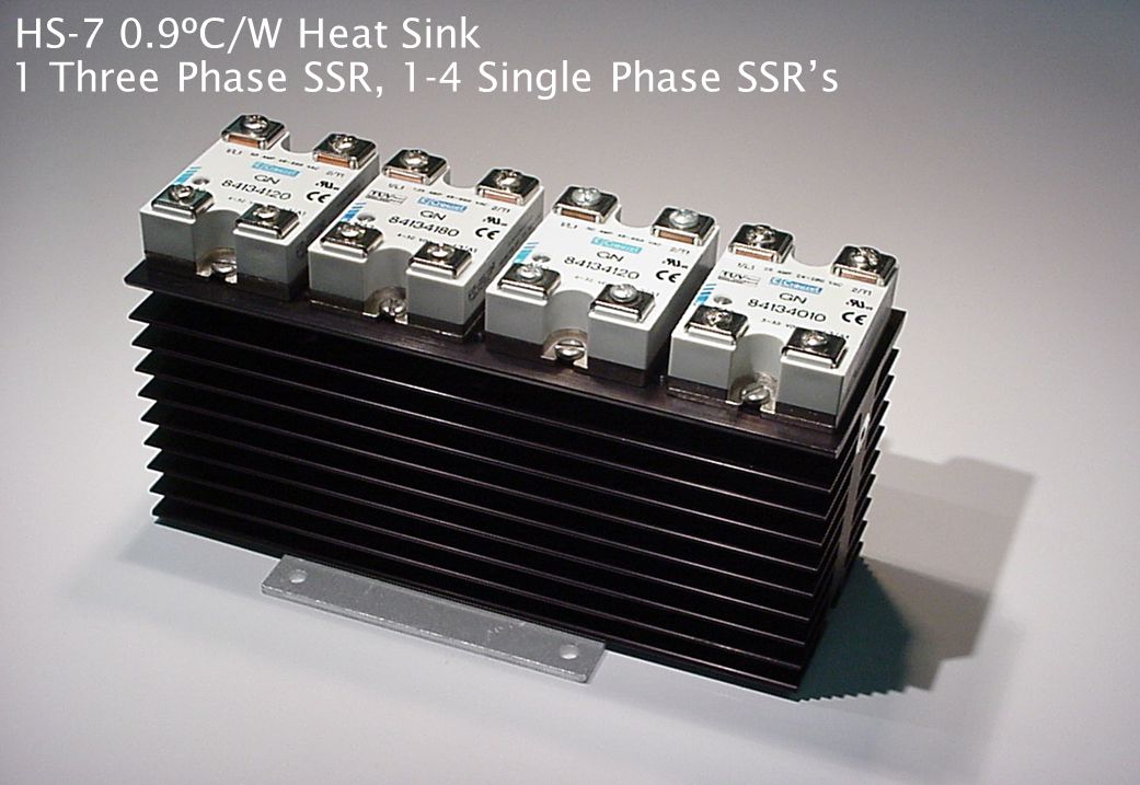 1 2 SSRs Heat Sinks 1.2 C/W DIN RM Heat Sink