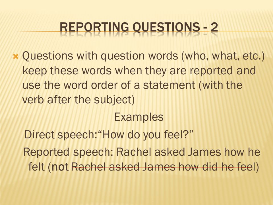 Reporting questions - 2