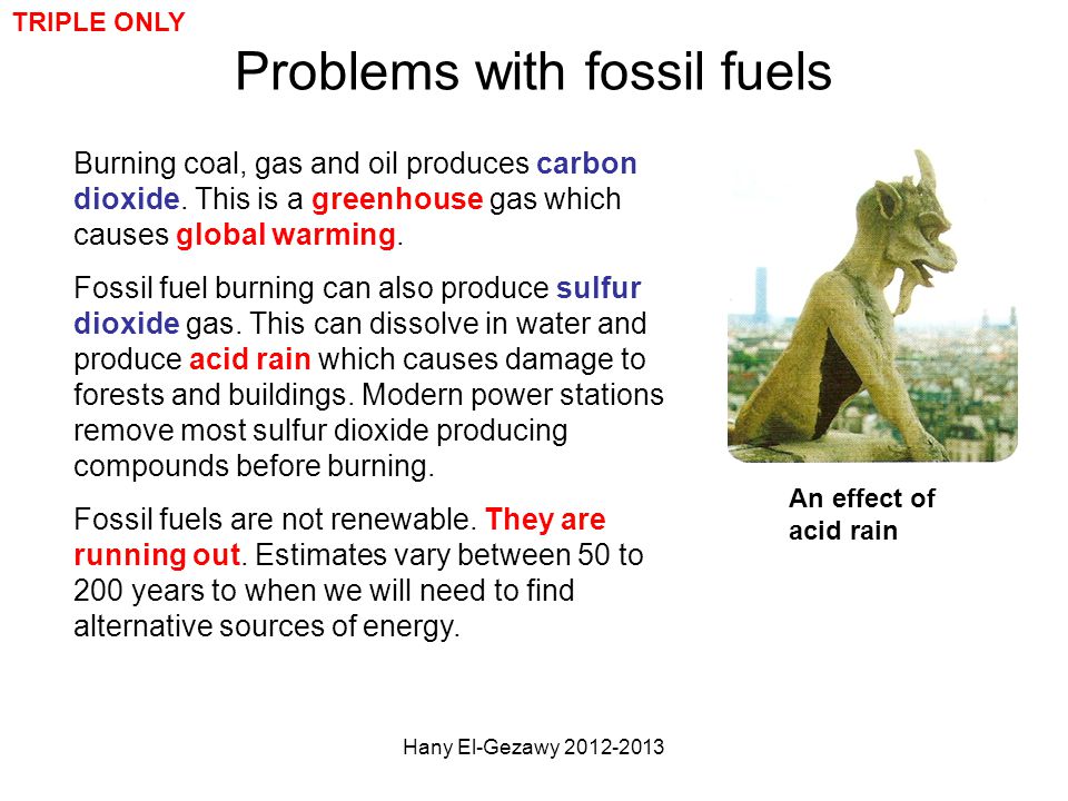 Problems with fossil fuels