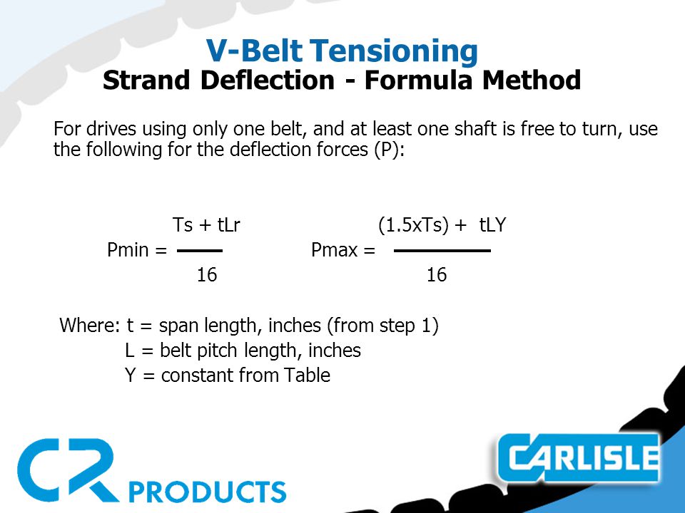 V-Belt Installation & Tensioning - ppt video online download