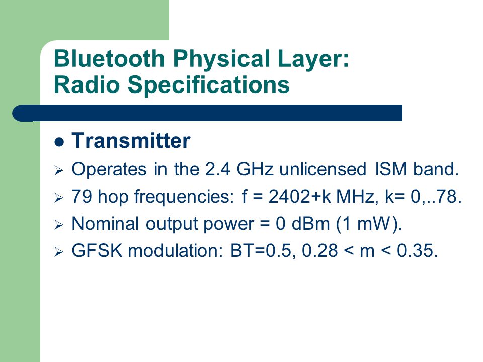 Radio, Baseband, L2CAP and LMP Specifications - ppt video online download