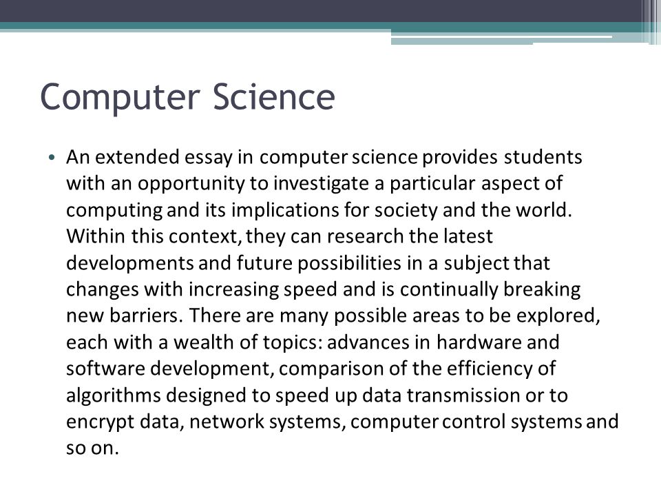 computer science essay topics