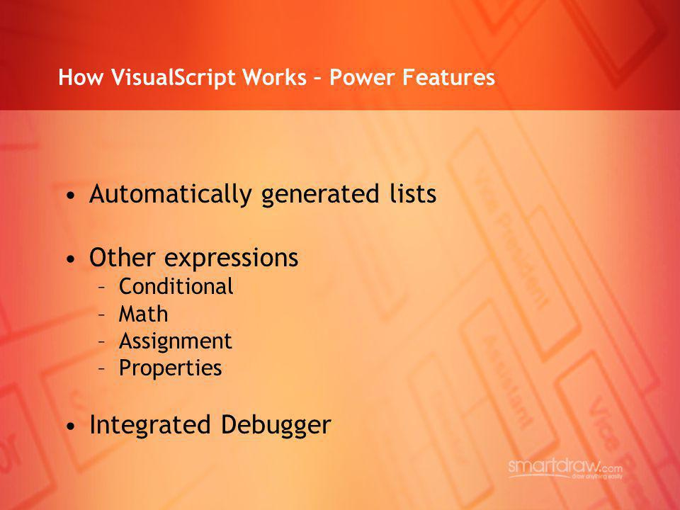 How VisualScript Works – Power Features