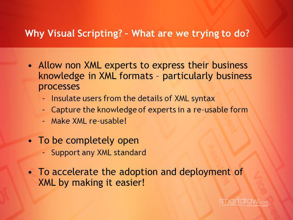 Why Visual Scripting – What are we trying to do