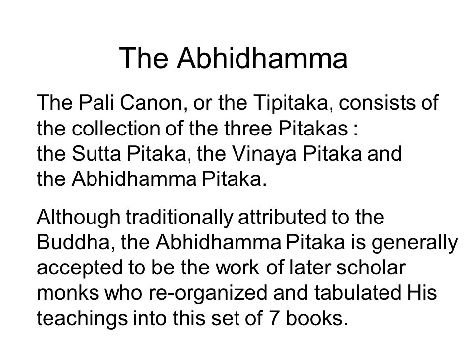 Introduction to the Abhidhamma - ppt download