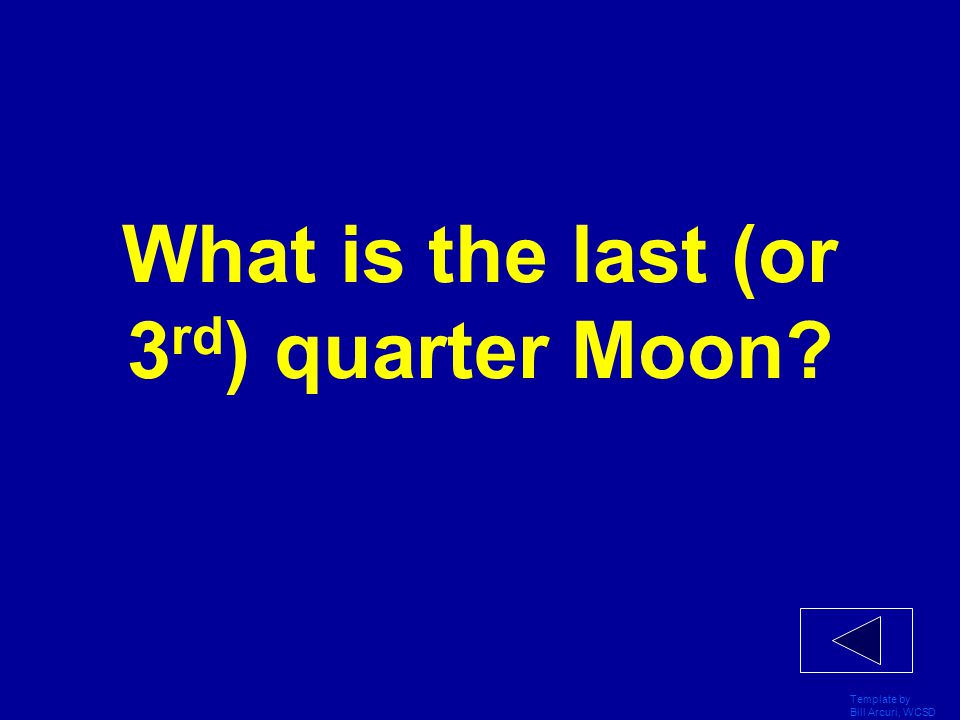 What is the last (or 3rd) quarter Moon