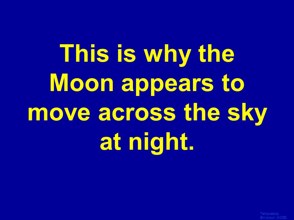 This is why the Moon appears to move across the sky at night.