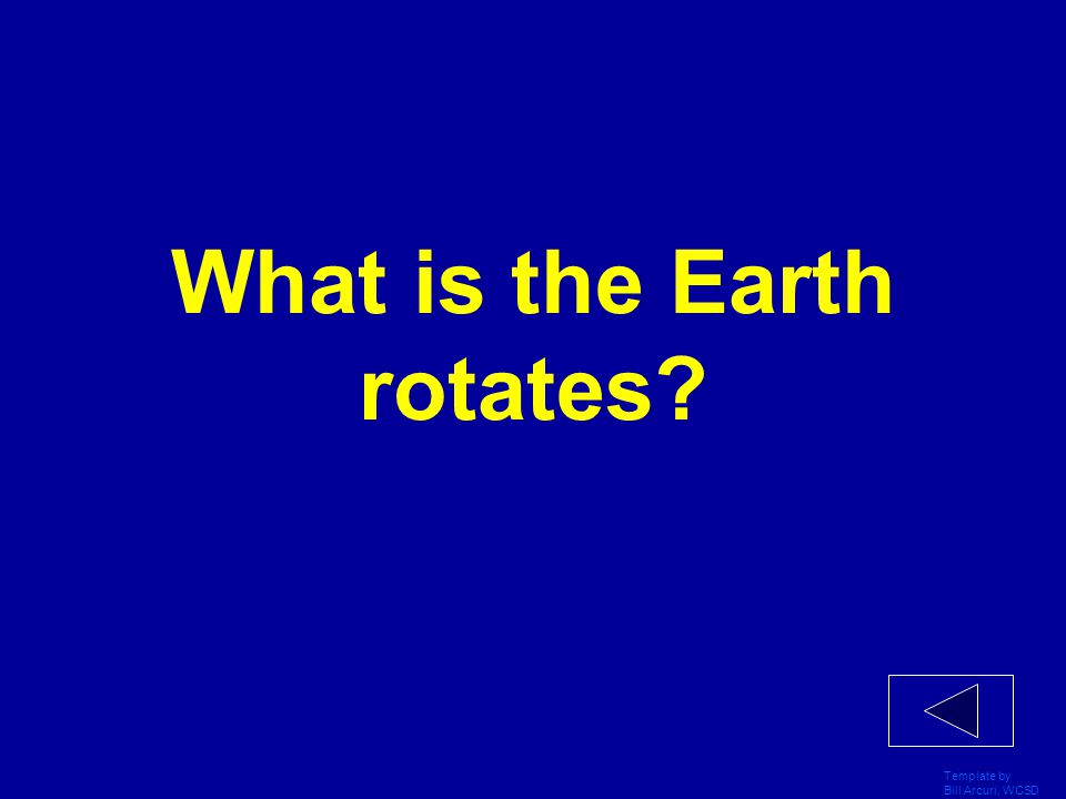 What is the Earth rotates