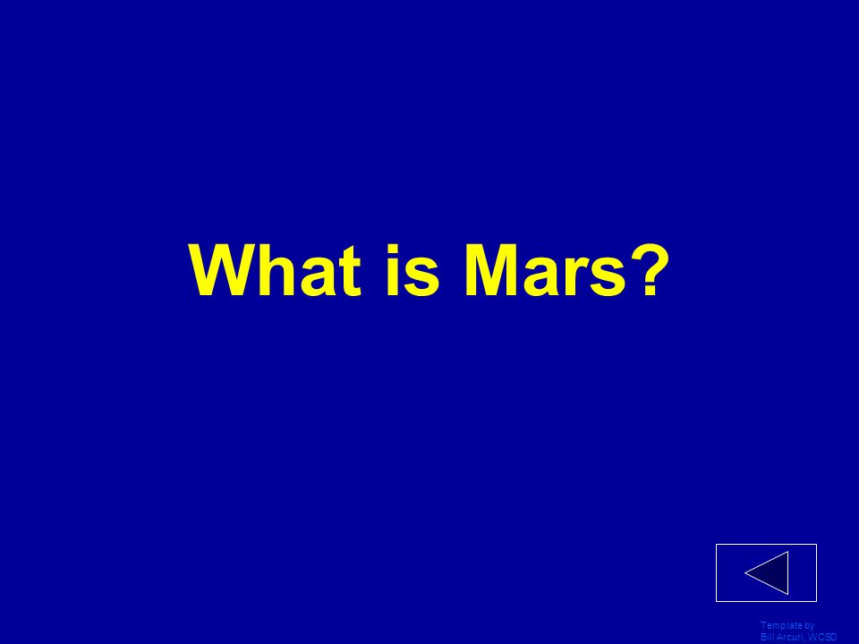What is Mars Template by Bill Arcuri, WCSD