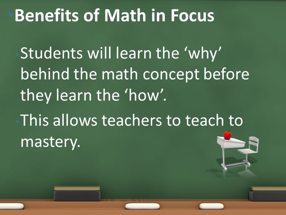 Benefits of Math in Focus